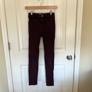 Hollister Wine Colored Skinny Jeans